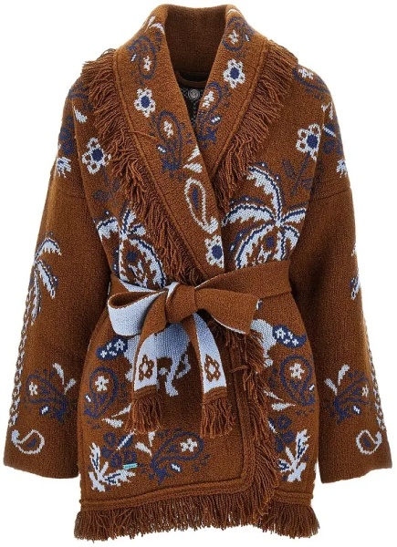 Pulover Island Roots jacquard wool cardigan