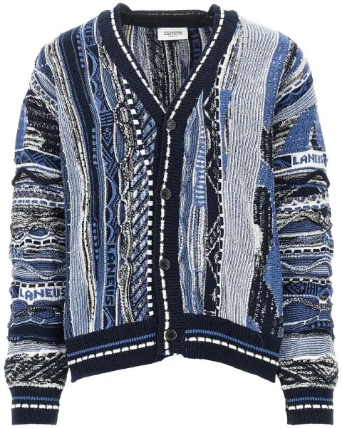 Pulover Jacquard knit cardigan