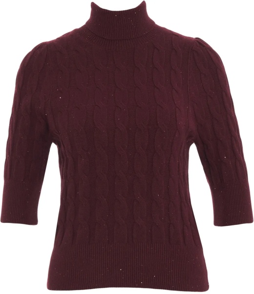 Pulover Knit sweater with cable-knit pattern