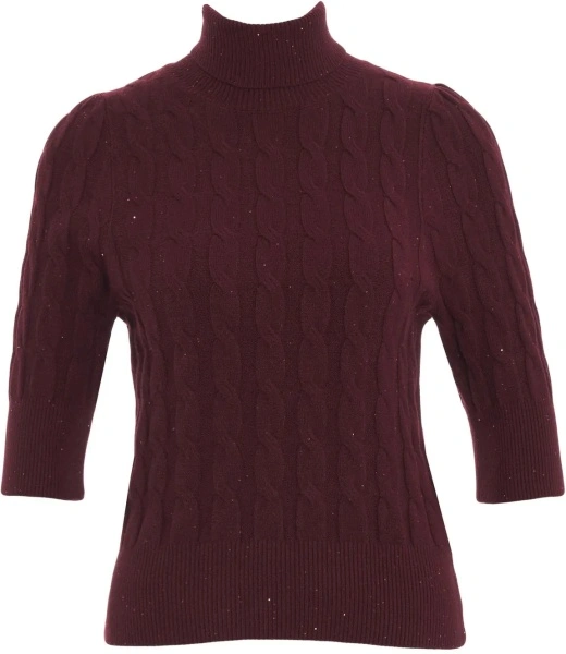 Pulover Knit sweater with cable-knit pattern