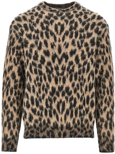 Pulover Knitted sweater with spotted motif
