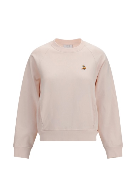 Pulover MAISON KITSUNÉ roz din bumbac organic
