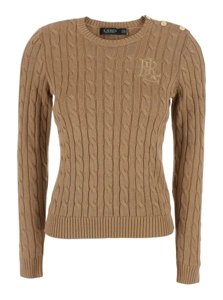 Pulover Ralph Lauren bej din bumbac