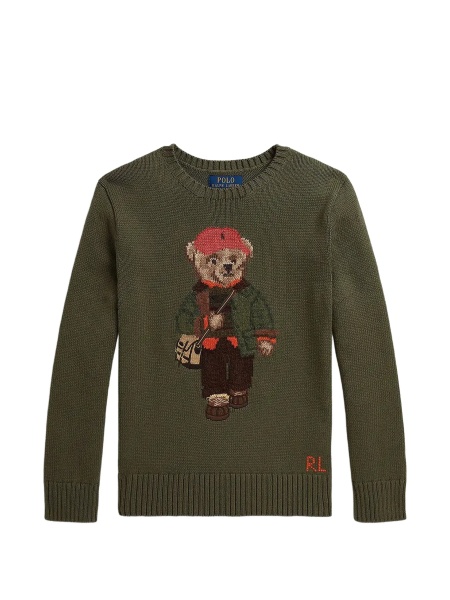 Pulover Ralph Lauren verde din bumbac