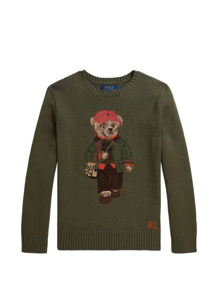 Pulover Ralph Lauren verde din bumbac