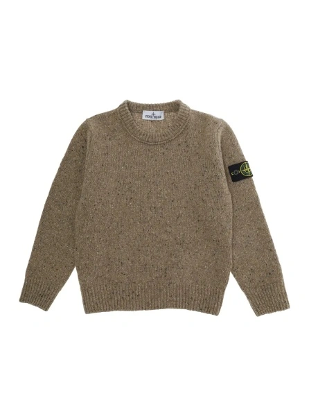Pulover Stone Island bej din lana