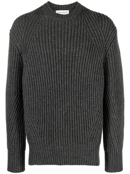 Pulover tricotat Alexander McQueen gri