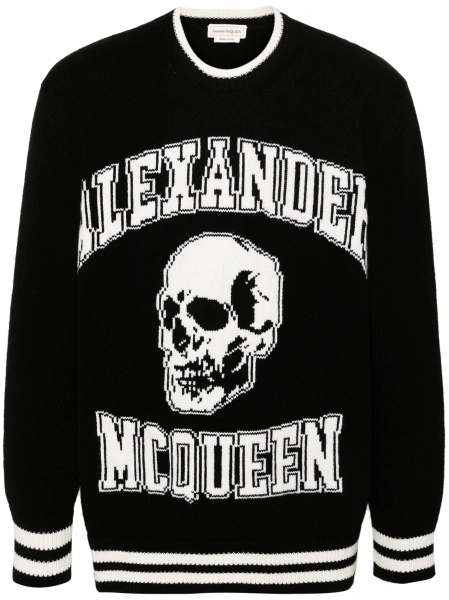 Pulover tricotat Alexander McQueen negru