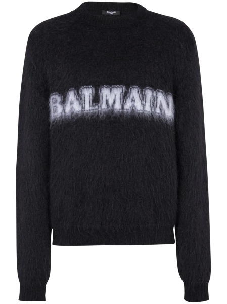 Pulover tricotat Balmain negru