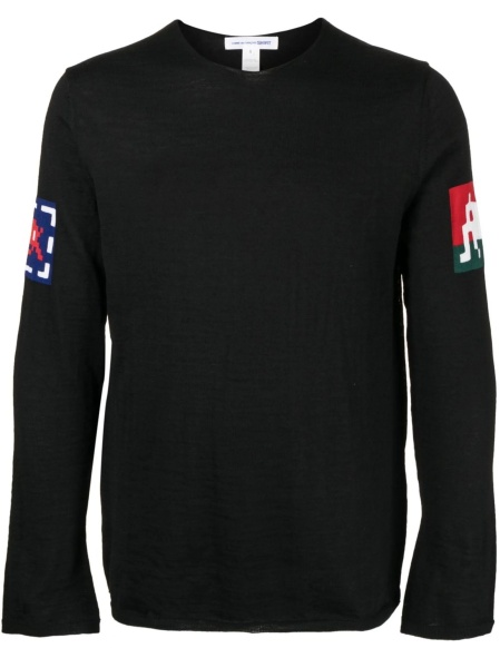 Pulover tricotat Comme des Garçons negru