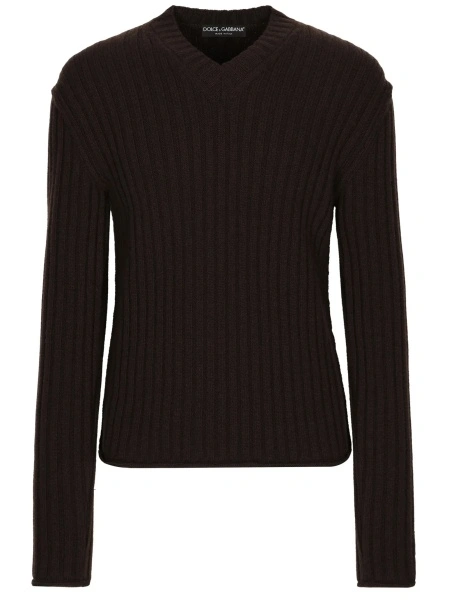 Pulover tricotat Dolce & Gabbana maro