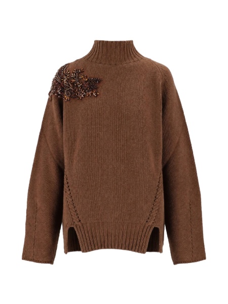 Pulover tricotat Ermanno Scervino maro