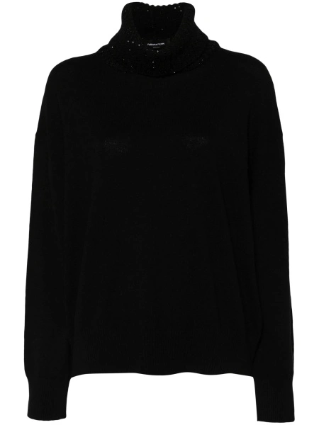 Pulover tricotat Fabiana Filippi negru