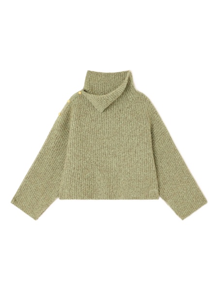 Pulover tricotat Ganni verde