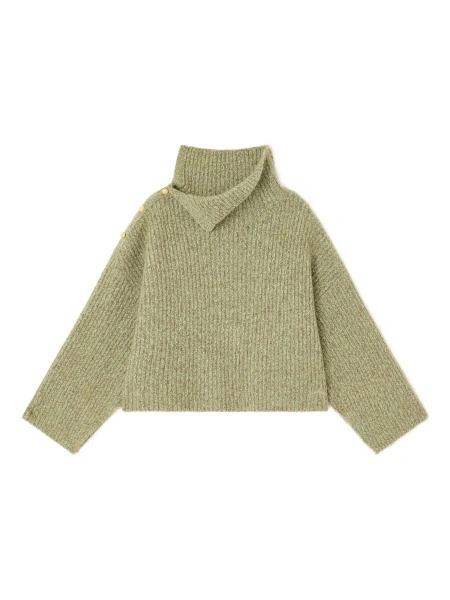 Pulover tricotat Ganni verde