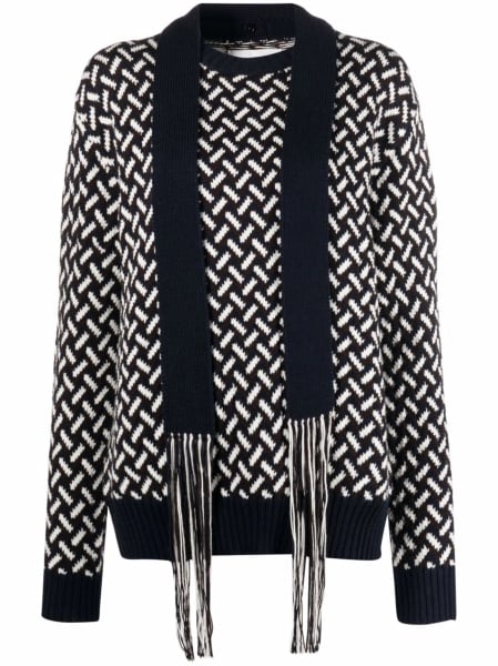 Pulover tricotat Jil Sander albastru