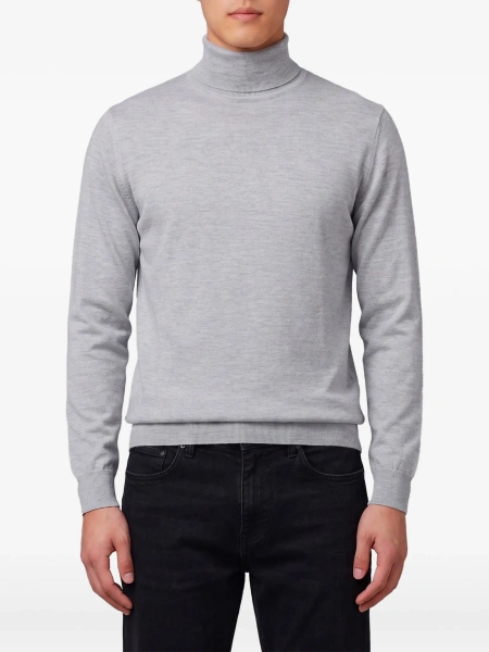 Pulover tricotat John Smedley gri din merino