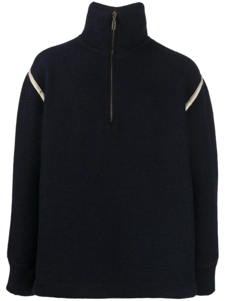 Pulover tricotat Maison Margiela albastru