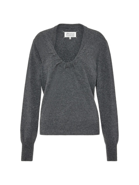 Pulover tricotat Maison Margiela gri