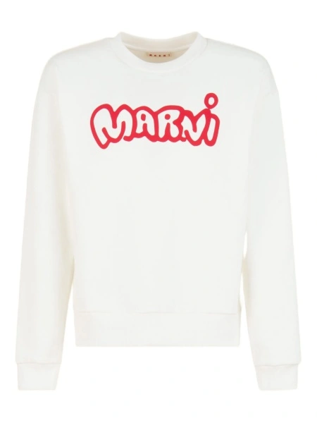 Pulover tricotat Marni alb
