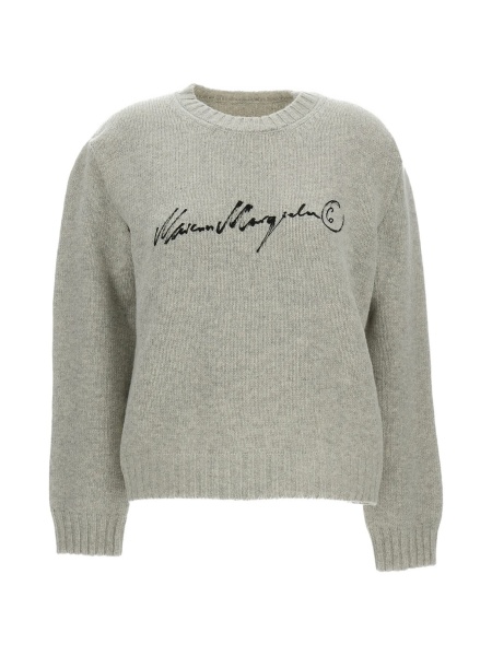 Pulover tricotat MM6 Maison Margiela gri