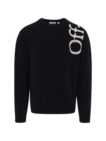 Pulover tricotat Off-White negru