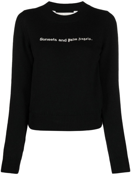 Pulover tricotat Palm Angels negru