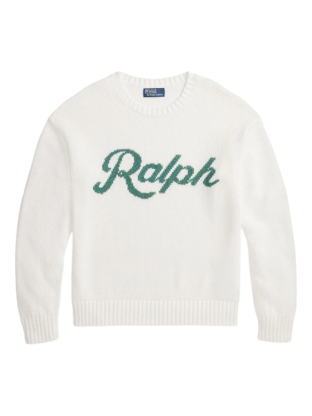 Pulover tricotat Ralph Lauren alb