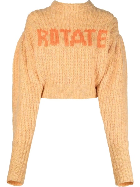 Pulover tricotat ROTATE Birger Christensen portocaliu