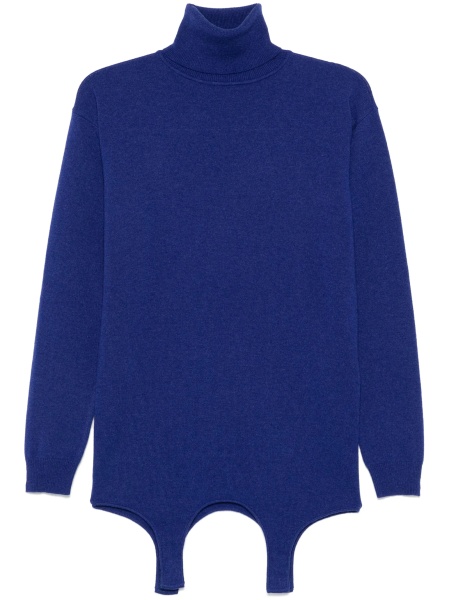 Pulover tricotat Saint Laurent albastru
