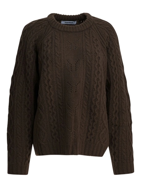 Pulover tricotat Sandbeige maro