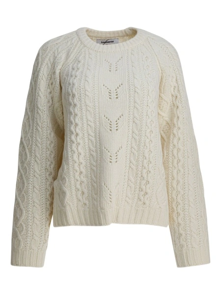 Pulover tricotat Sandbeige neutru