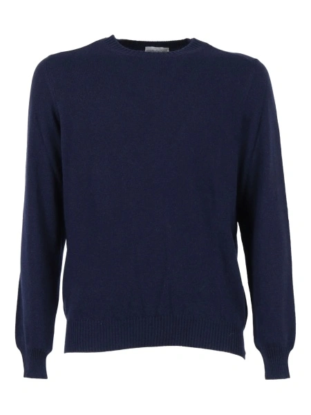 Pulover tricotat SETTE FILI CASHMERE albastru