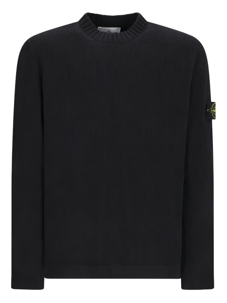 Pulover tricotat Stone Island negru