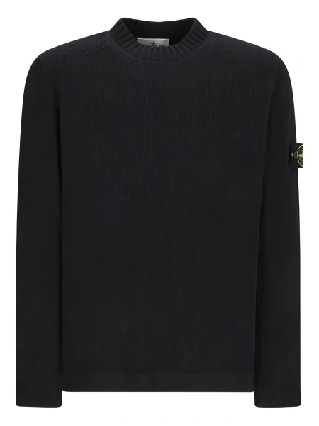 Pulover tricotat Stone Island negru