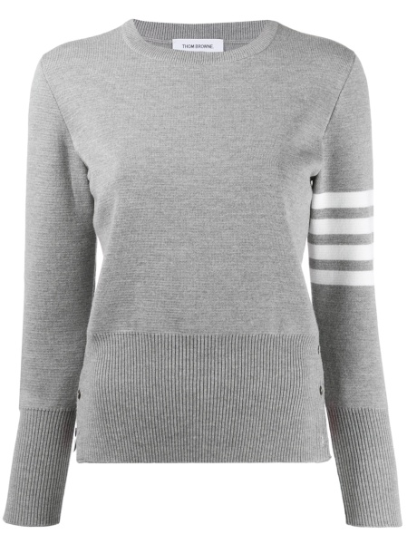 Pulover tricotat Thom Browne gri