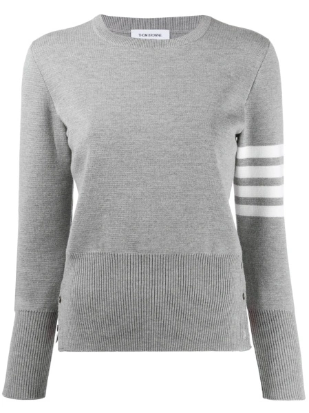 Pulover tricotat Thom Browne gri