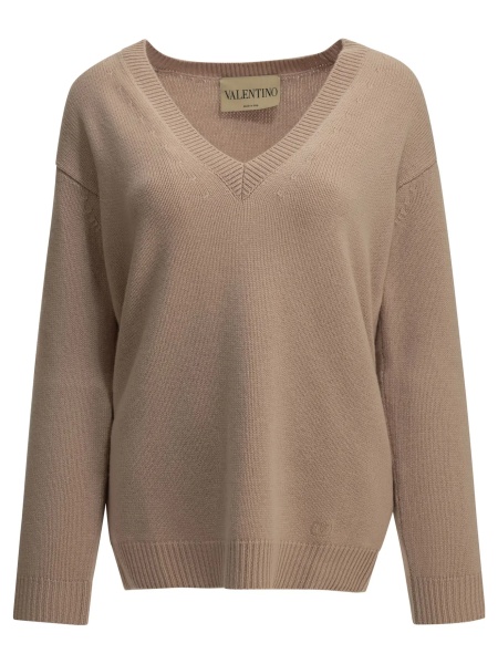 Pulover V-neck cashmere sweater