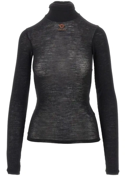 Pulover Versace negru din lana