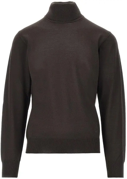 Pulover Virgin wool turtleneck with Eagle embroidery