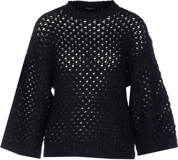 Pulovere Jumper crafted from Platinum yarn with micro sequins