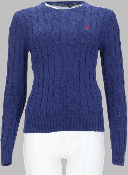 Pulovere Maglia A Trecce Con Logo