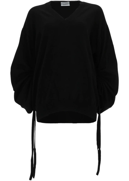 Pulovere Maglia In Cotone Con Scollo A V