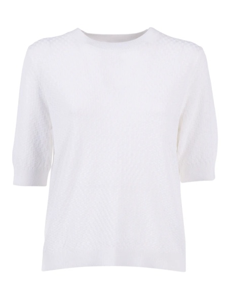 Pulovere Short sleeve crew neck in micro-check.