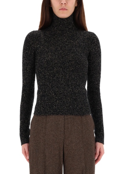 Pulovere Wool And Cashmere Mouliné Turtleneck