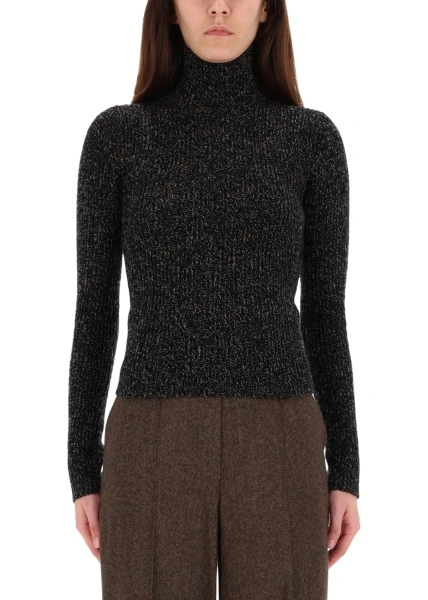 Pulovere Wool And Cashmere Mouliné Turtleneck
