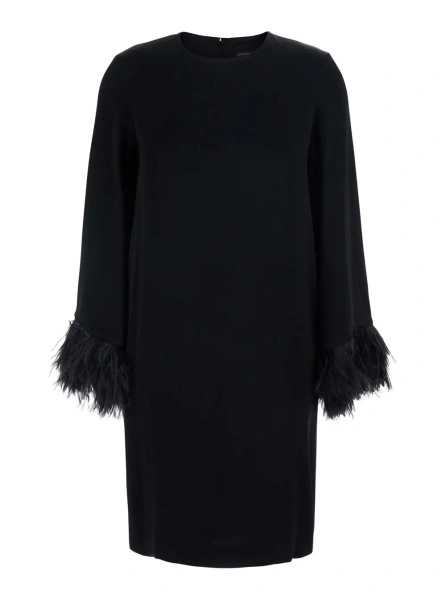 Rochie ANTONELLI neagra din satin