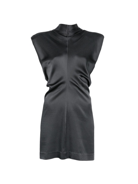 Rochie de ocazie FEDERICA TOSI gri din vascoza si polyester