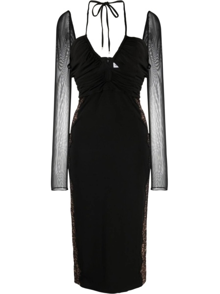 Rochie de ocazie Self-Portrait neagra din polyester si spandex/elastan