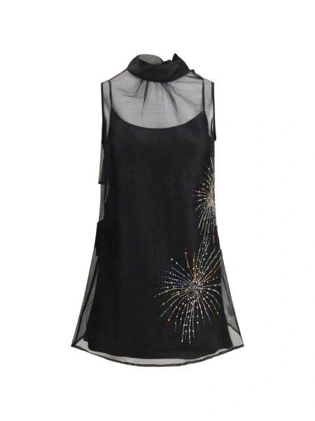 Rochie de ocazie STAUD neagra din polyester